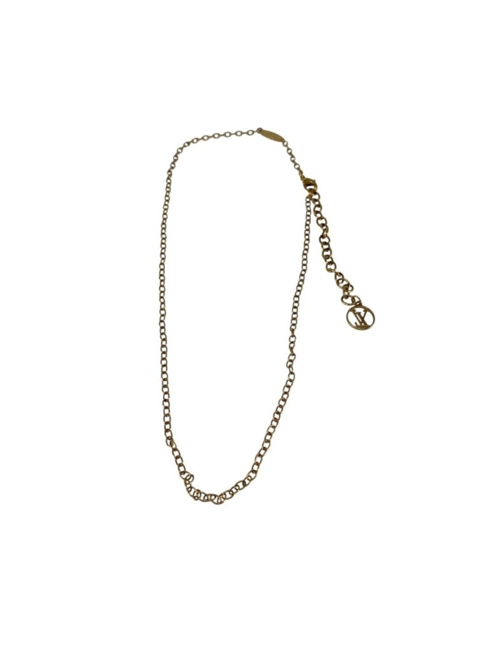 Louis Vuitton Corie Heart Foreign Love Gold Metal Necklace Chain